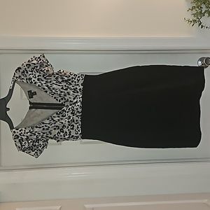 Cocktail dress, size 8, black with blue details on chest